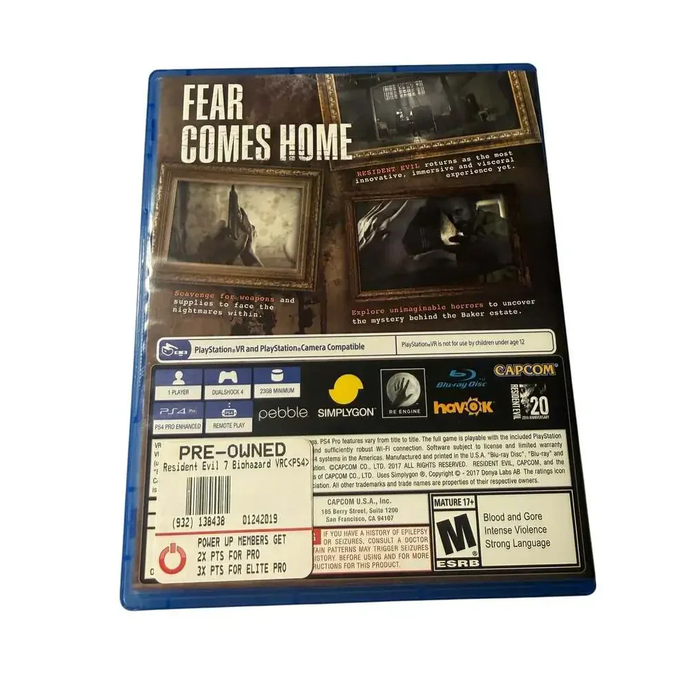 Resident Evil 7 Biohazard (PlayStation 4, 2017) PS4